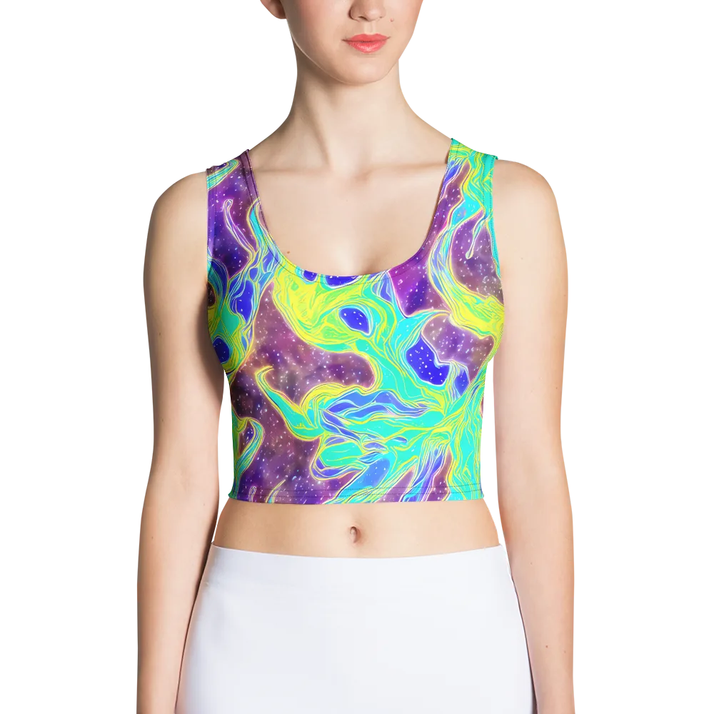 Galactic Marble on Crop Top — Front