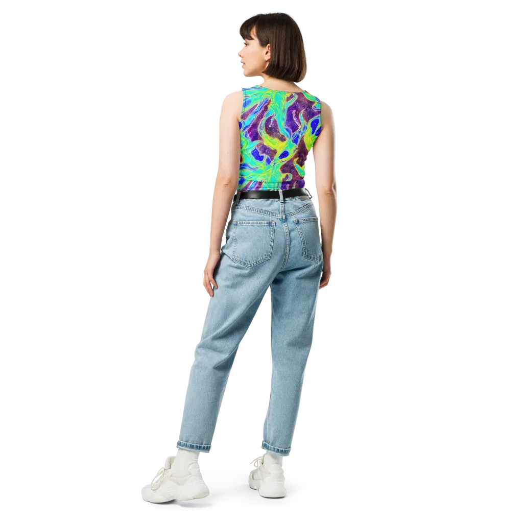 Galactic Marble on Crop Top — Back