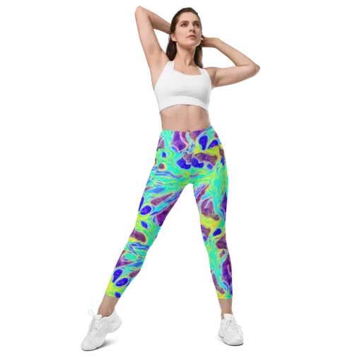Galactic Marble on a Leggings with Pockets