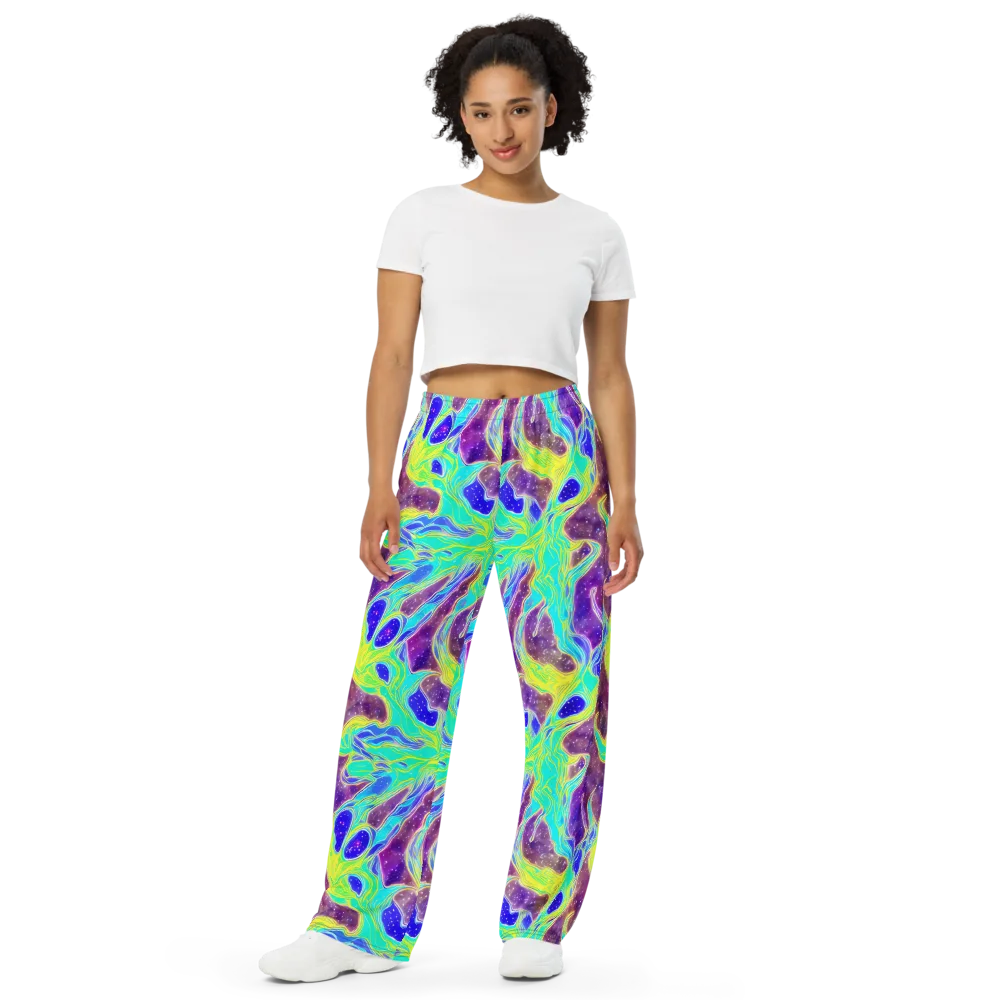 Galactic Marble on Wide-Leg Pants — Front