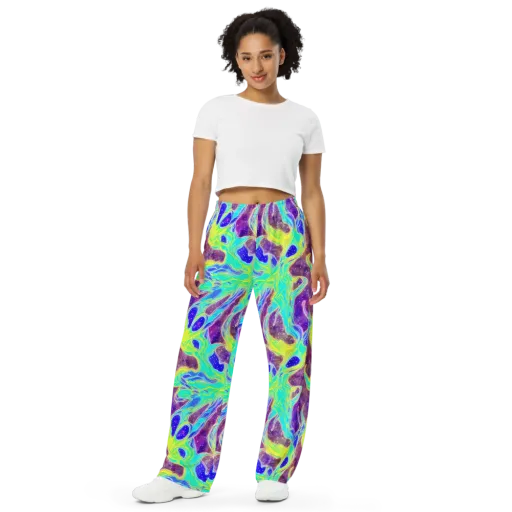 Galactic Marble on a Wide-Leg Pants