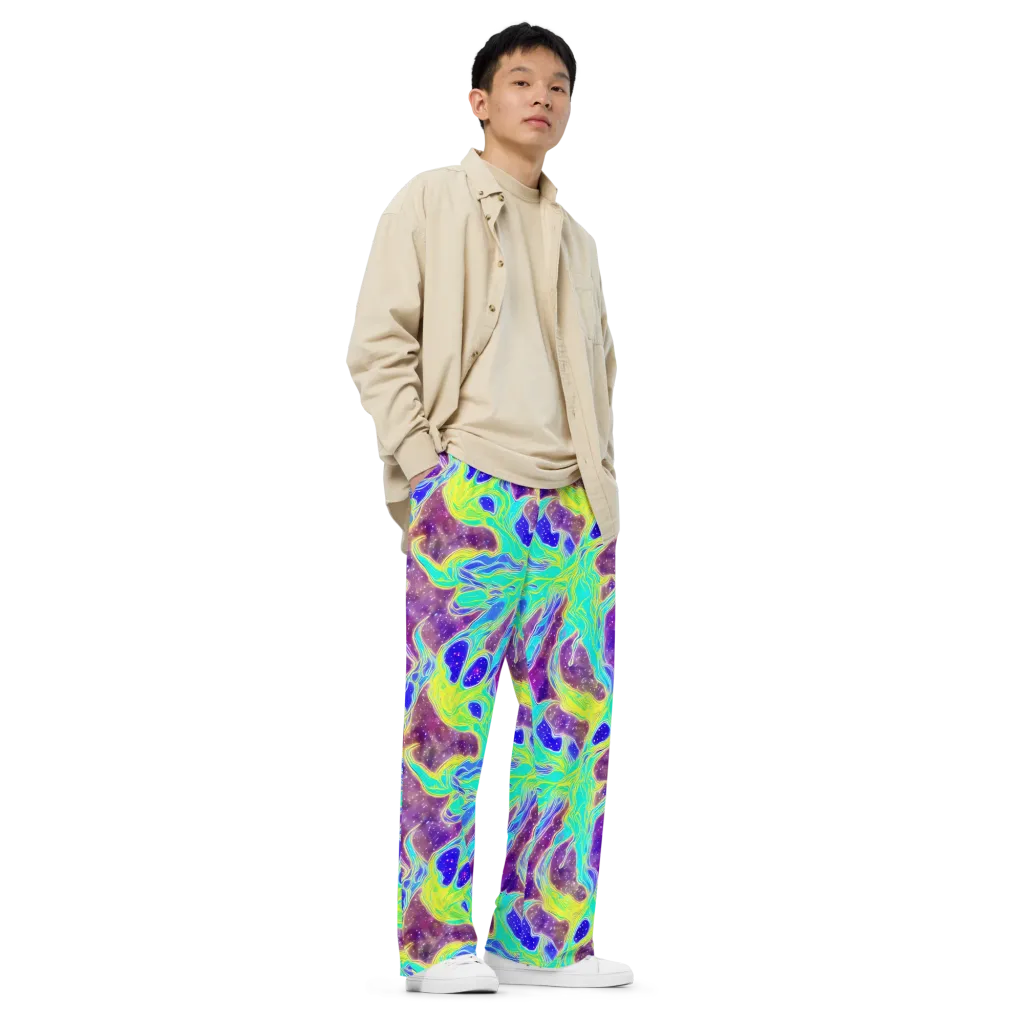 Galactic Marble on Wide-Leg Pants — Right Front