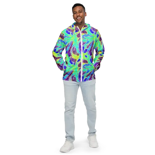 Galactic Marble on a Men's Windbreaker