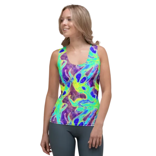 Galactic Marble on a Women's Tank Top
