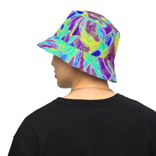 Galactic Marble on a Reversible Bucket Hat