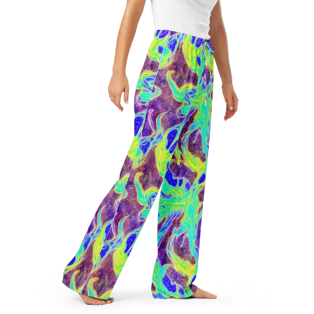 Galactic Marble on Women's Pajama Pants — Right Front