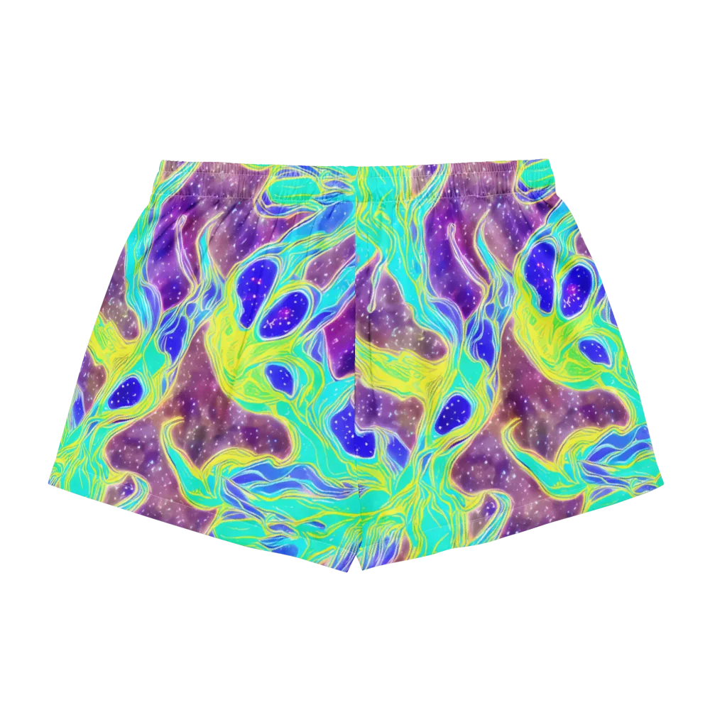 Galactic Marble on Women's Pajama Shorts — Back