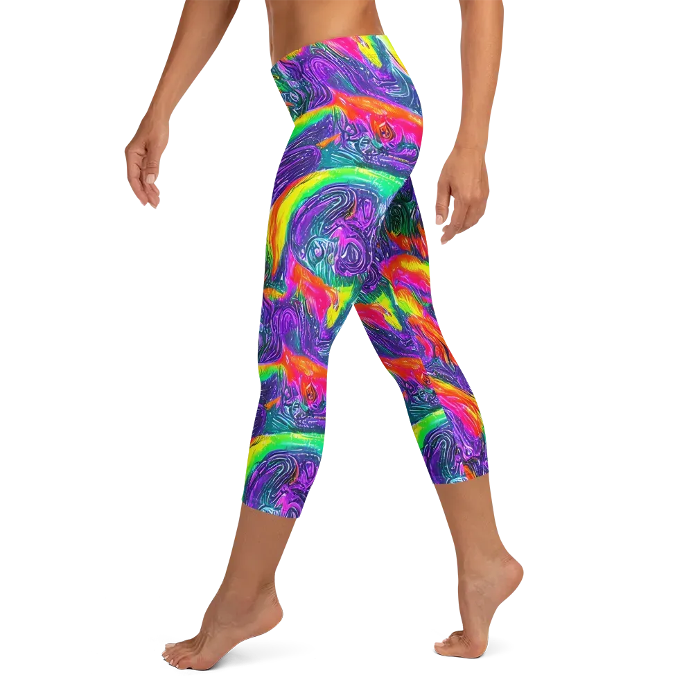 Afterglow Inferno on Capri Leggings — Left