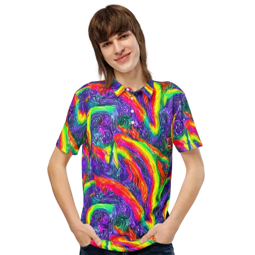 Afterglow Inferno on a Men's Slim Fit Polo Shirt