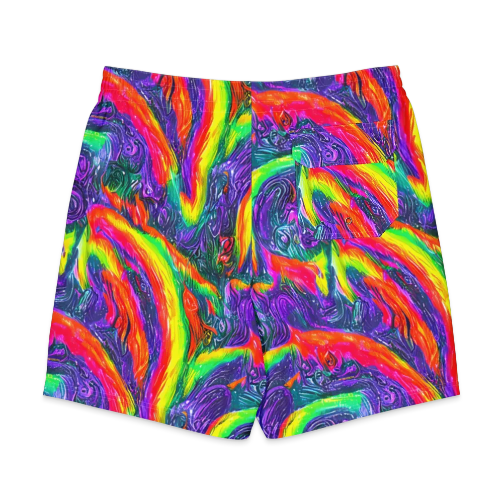 Afterglow Inferno on Men's Board Shorts — Back