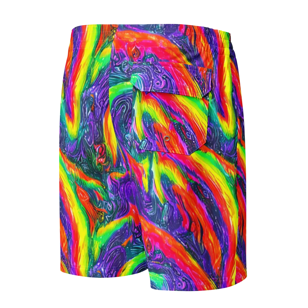 Afterglow Inferno on Men's Board Shorts — Back