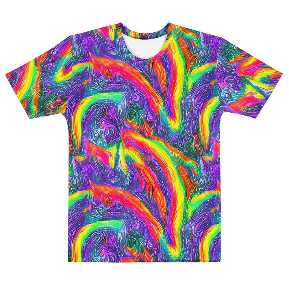 Afterglow Inferno on Men's Cotton Crew Neck T-Shirt — Front