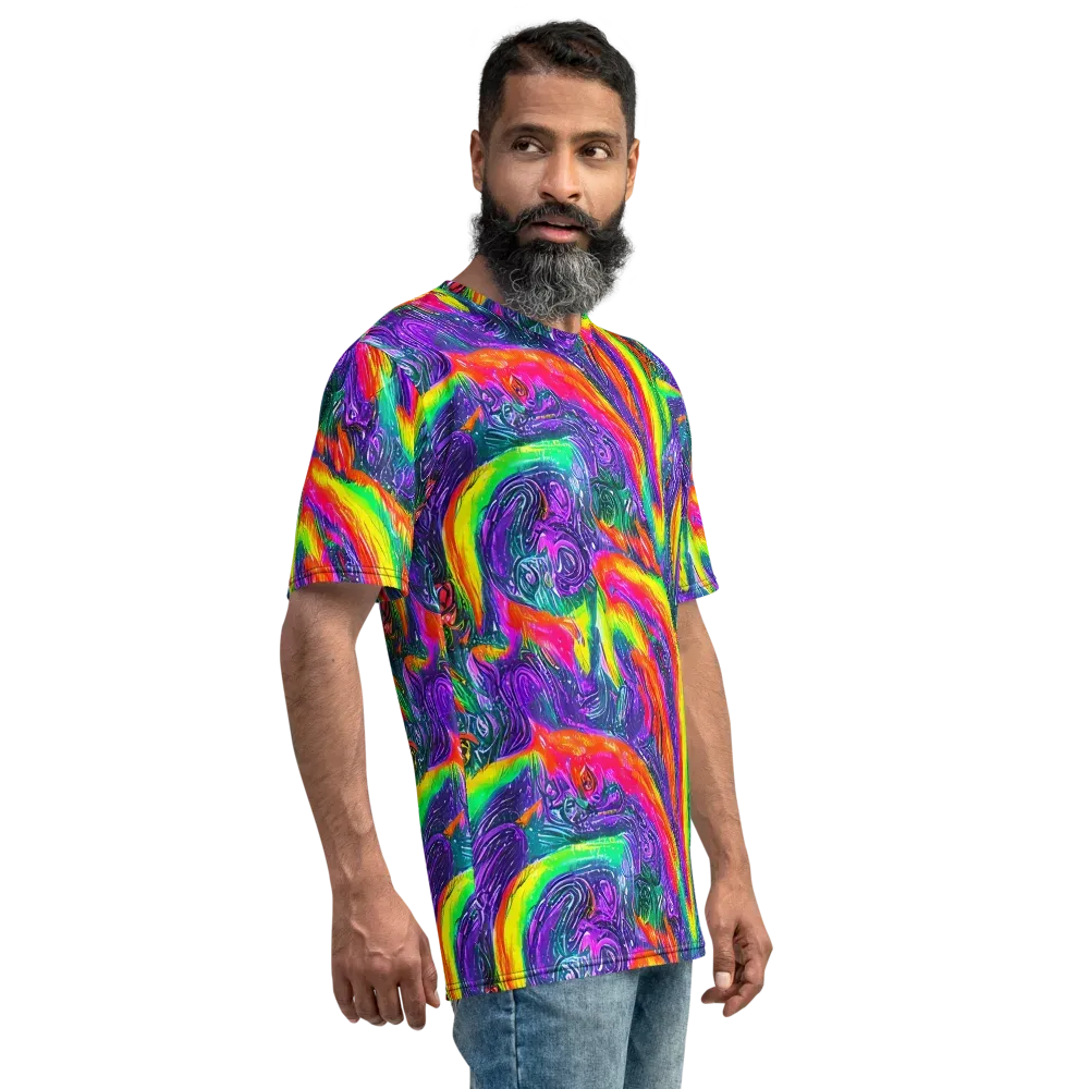 Afterglow Inferno on Men's Crew Neck T-Shirt — Right
