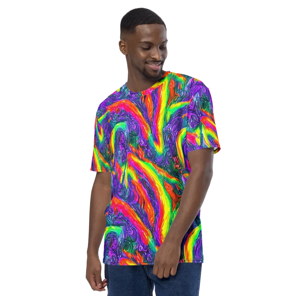 Afterglow Inferno on Men's Crew Neck T-Shirt — Left