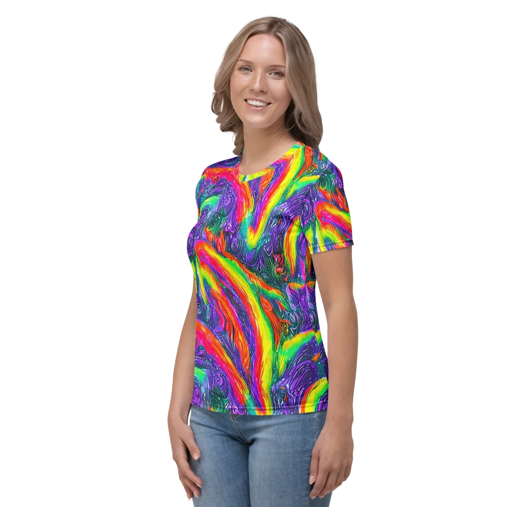 Afterglow Inferno on Women's Crew Neck T-Shirt — Left