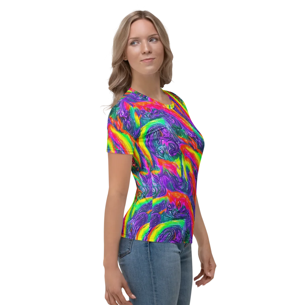 Afterglow Inferno on Women's Crew Neck T-Shirt — Right