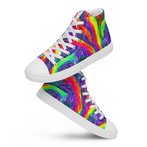 Afterglow Inferno on a Women's High Top Canvas Shoes
