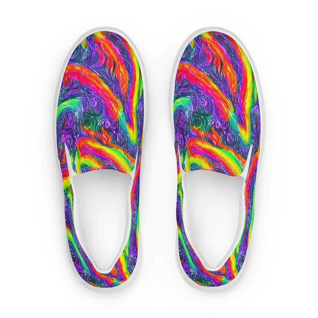 Afterglow Inferno on Men's Slip-On Canvas Shoes — Front