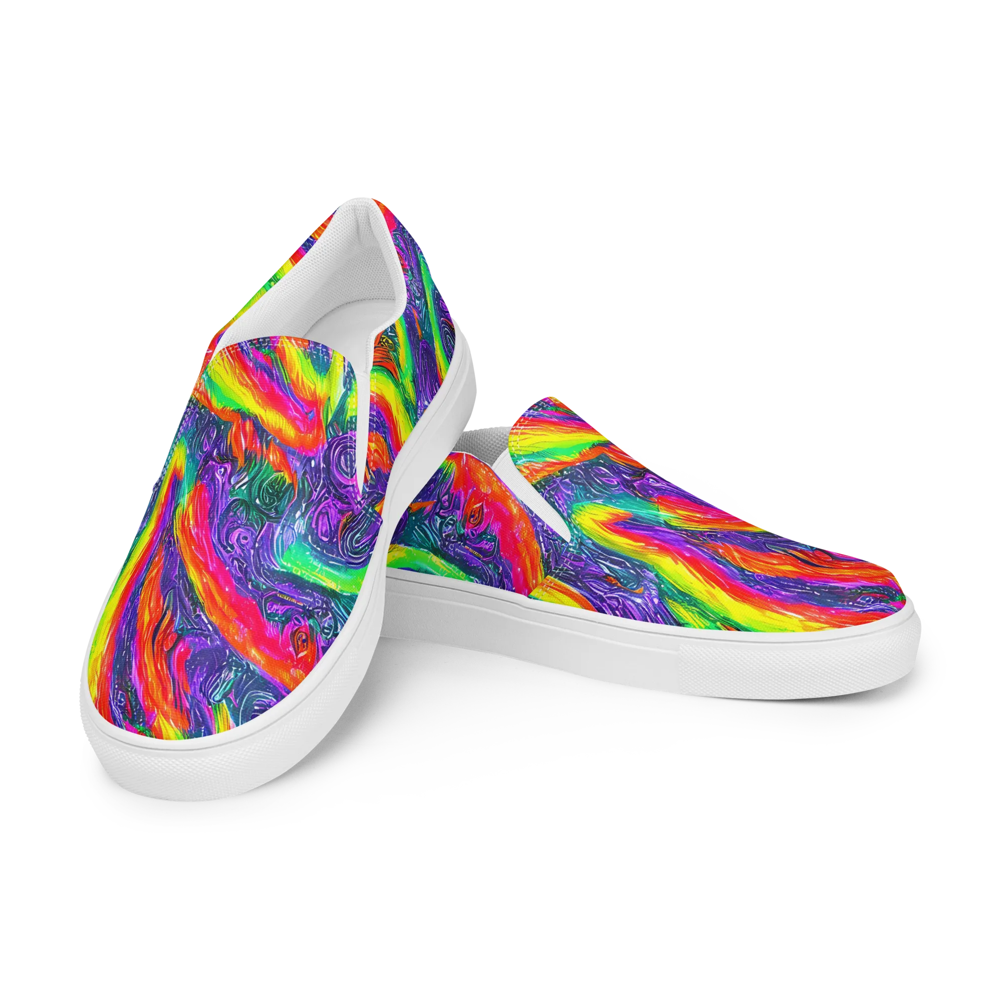 Afterglow Inferno on Men's Slip-On Canvas Shoes — Left Front
