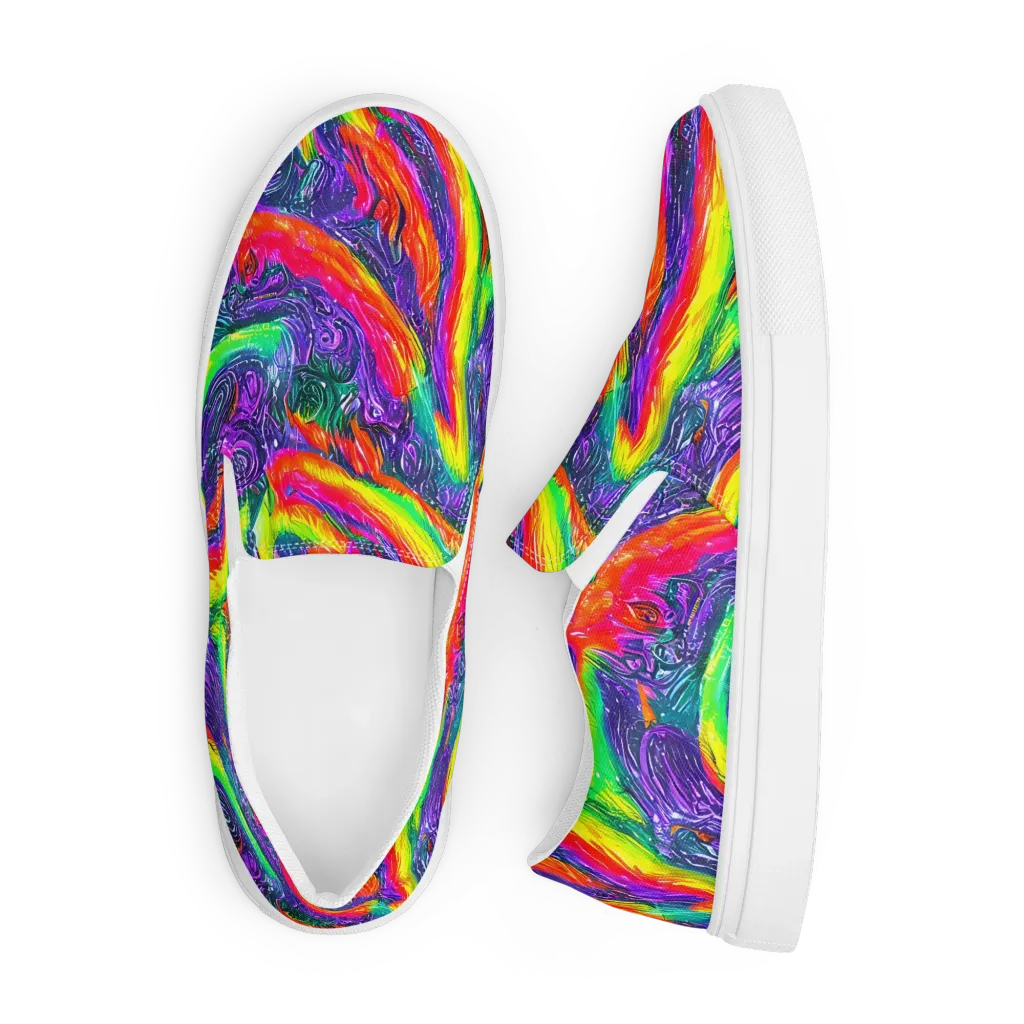 Afterglow Inferno on Men's Slip-On Canvas Shoes — Front