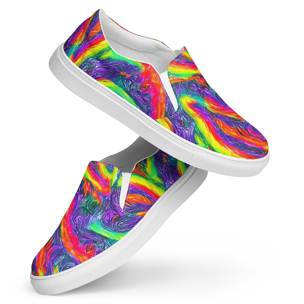 Afterglow Inferno on Women's Slip-On Canvas Shoes — Front