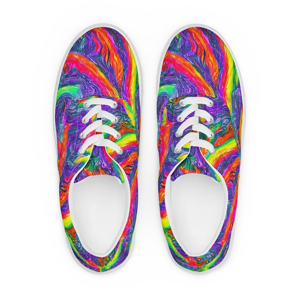 Afterglow Inferno on Men's Lace-Up Canvas Shoes — Front