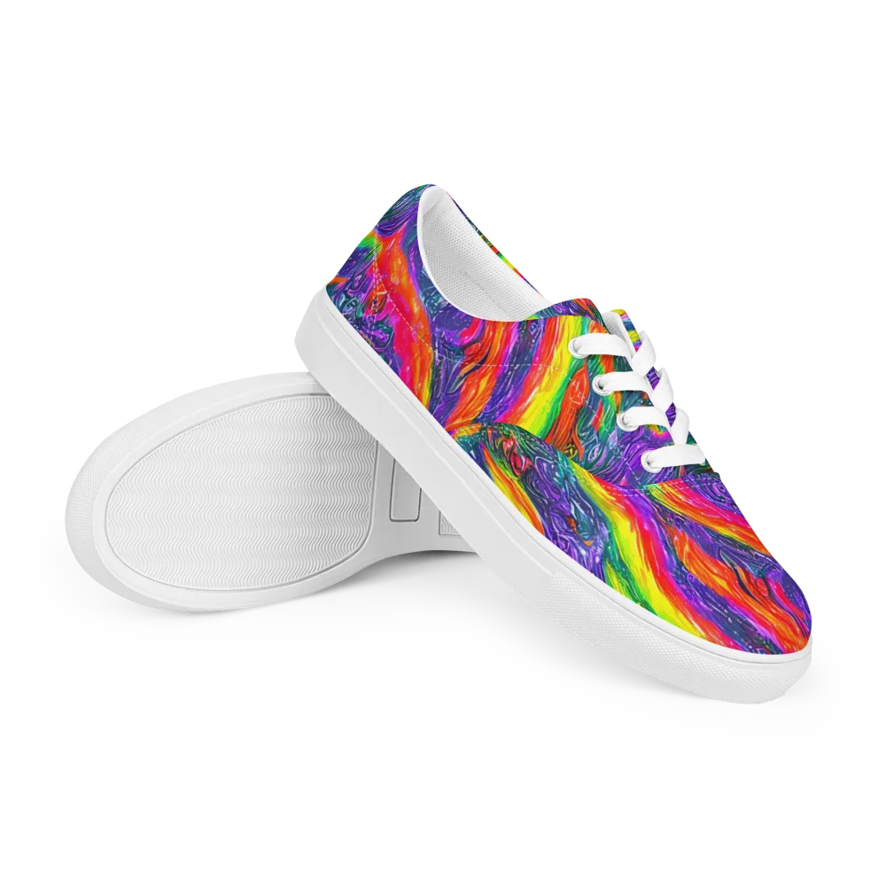 Afterglow Inferno on Men's Lace-Up Canvas Shoes — Right Front