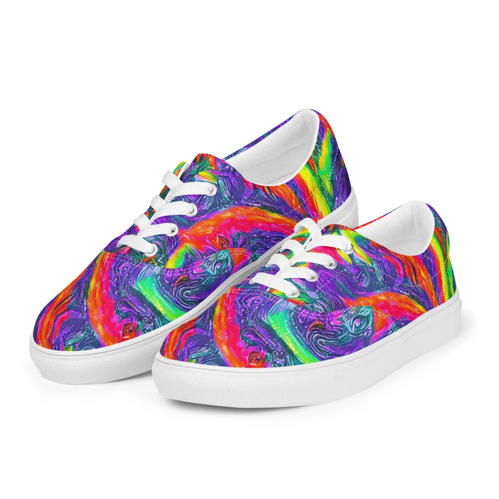 Afterglow Inferno on Men's Lace-Up Canvas Shoes — Left Front