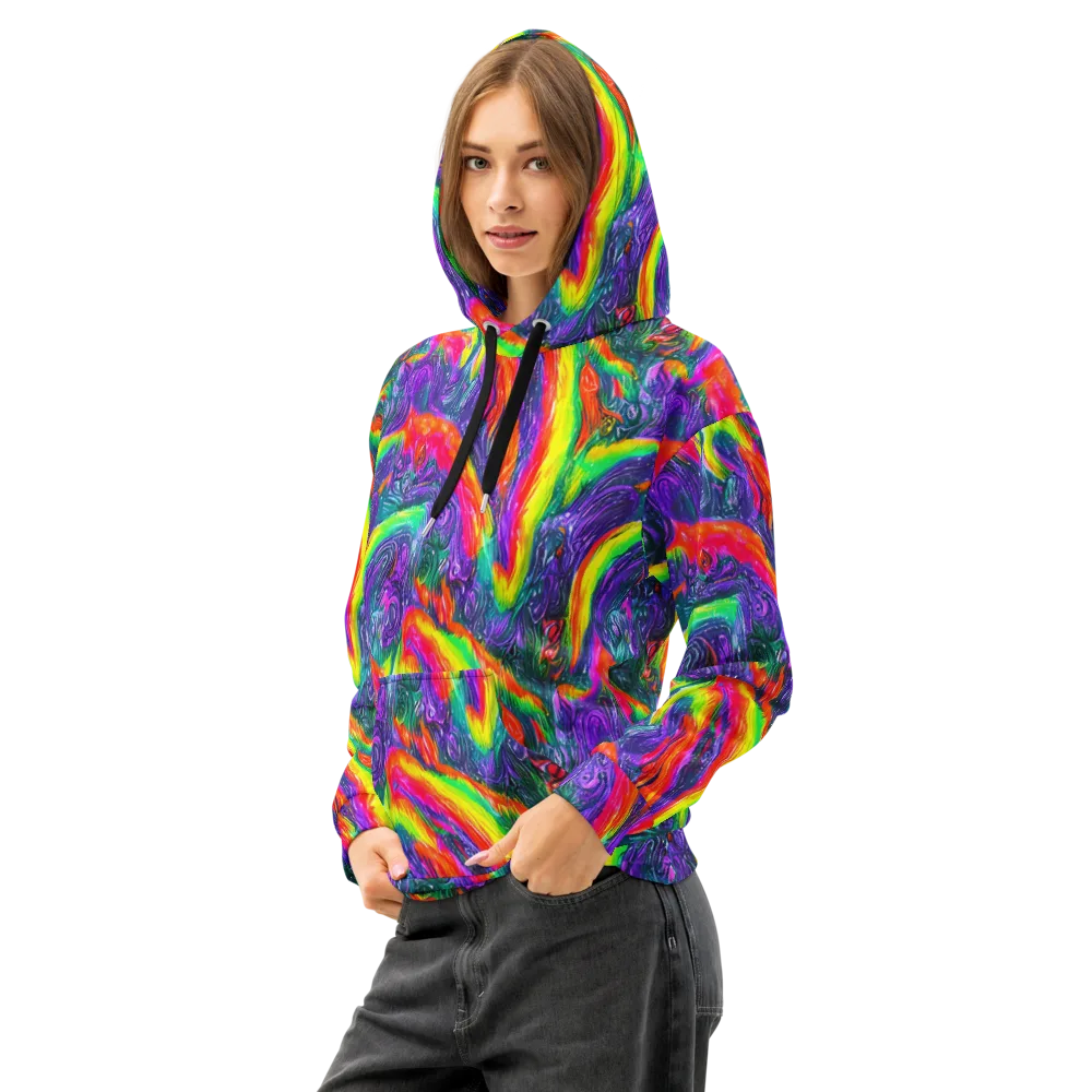 Afterglow Inferno on Cotton Hoodie — Left Front