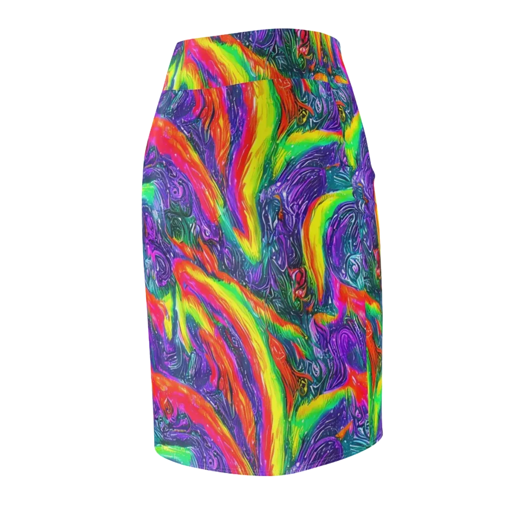 Afterglow Inferno on Pencil Skirt — Back Side