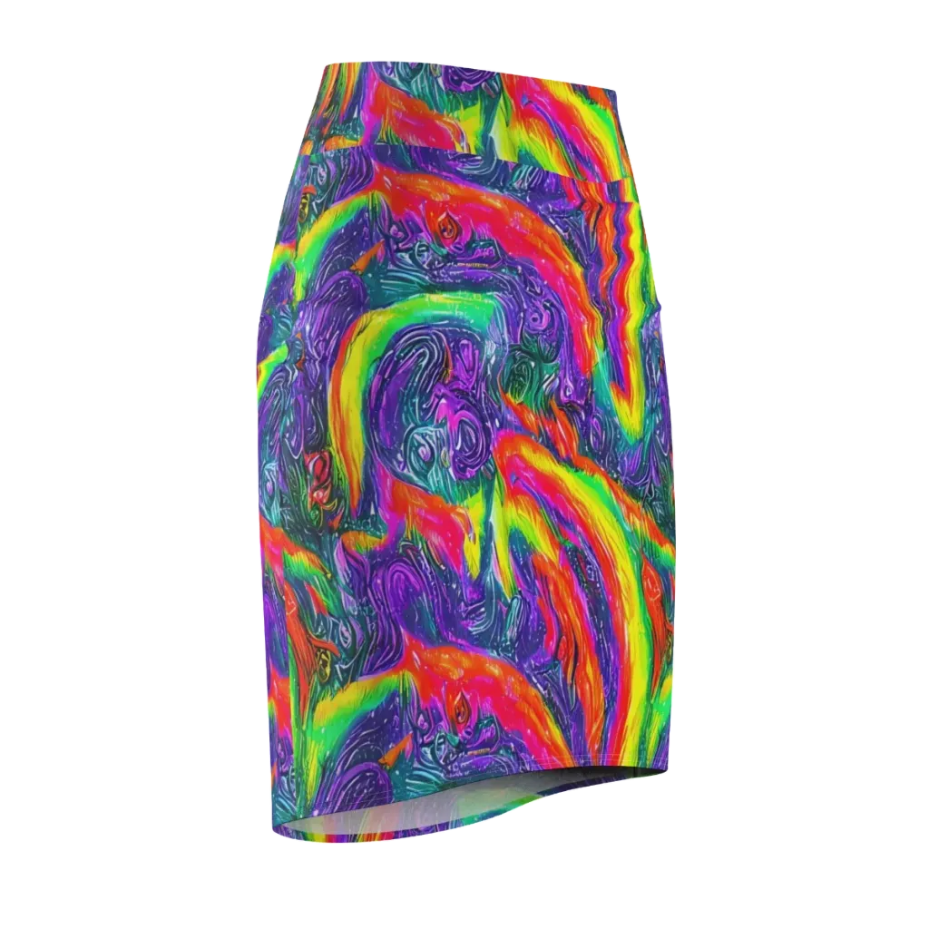 Afterglow Inferno on Pencil Skirt — Front Side