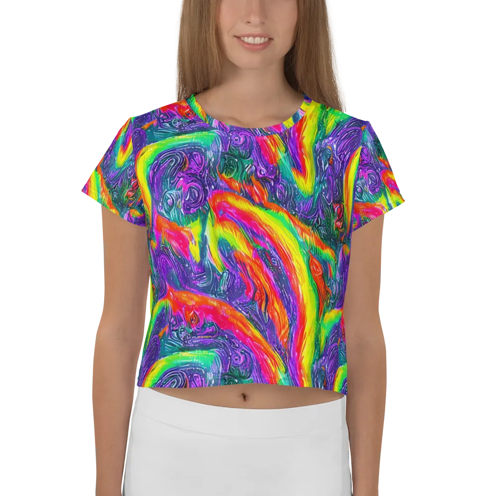 Afterglow Inferno on Crop Tee — Front