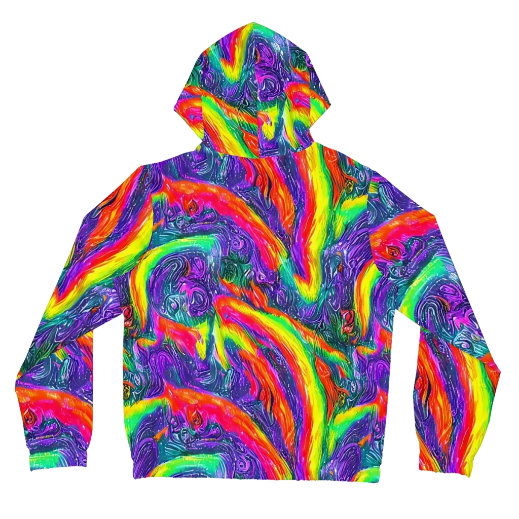 Afterglow Inferno on Women's Full-Zip Hoodie — Back