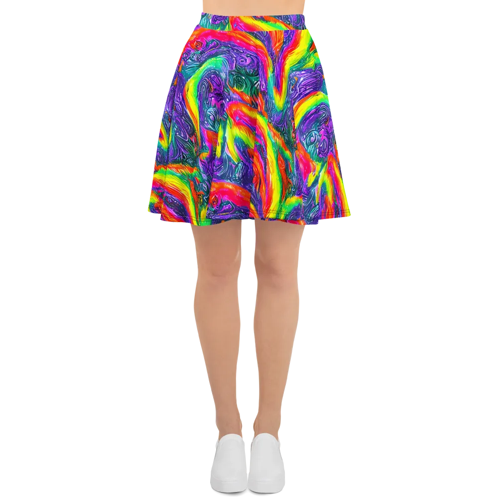 Afterglow Inferno on Skater Skirt — Front