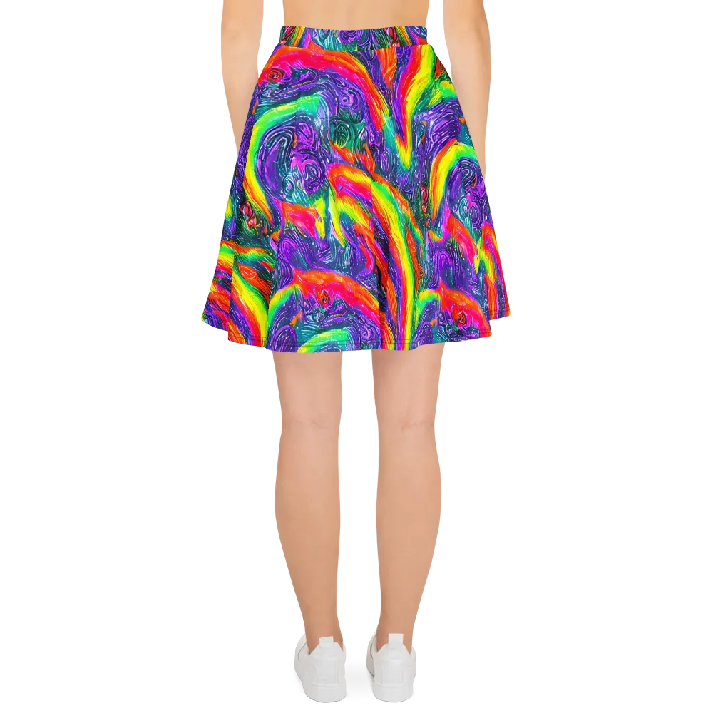Afterglow Inferno on Skater Skirt — Back
