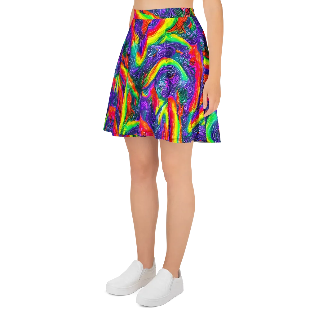 Afterglow Inferno on Skater Skirt — Left