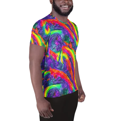 Afterglow Inferno on a Men's Athletic T-Shirt