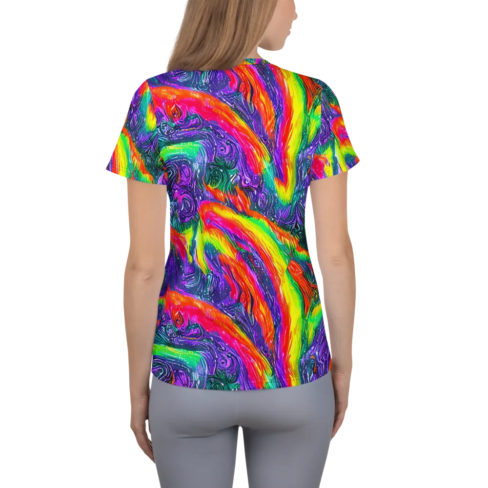 Afterglow Inferno on Women's Athletic T-Shirt — Back