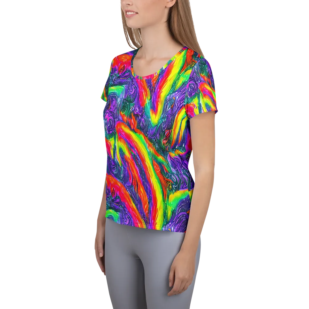 Afterglow Inferno on Women's Athletic T-Shirt — Left