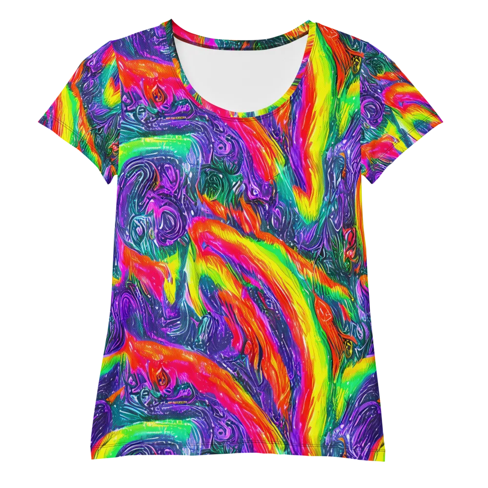 Afterglow Inferno on Women's Athletic T-Shirt — Front