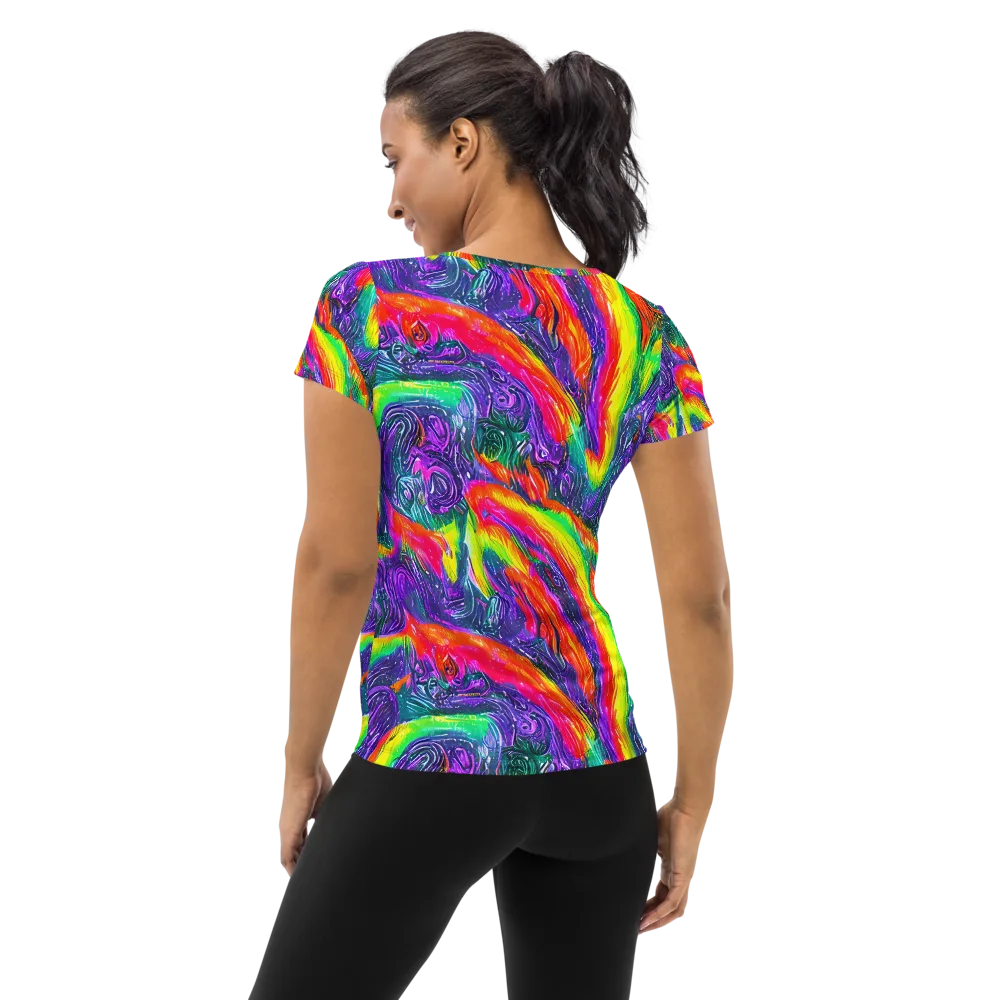 Afterglow Inferno on Women's Athletic T-Shirt — Back