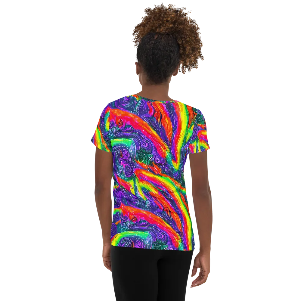 Afterglow Inferno on Women's Athletic T-Shirt — Back