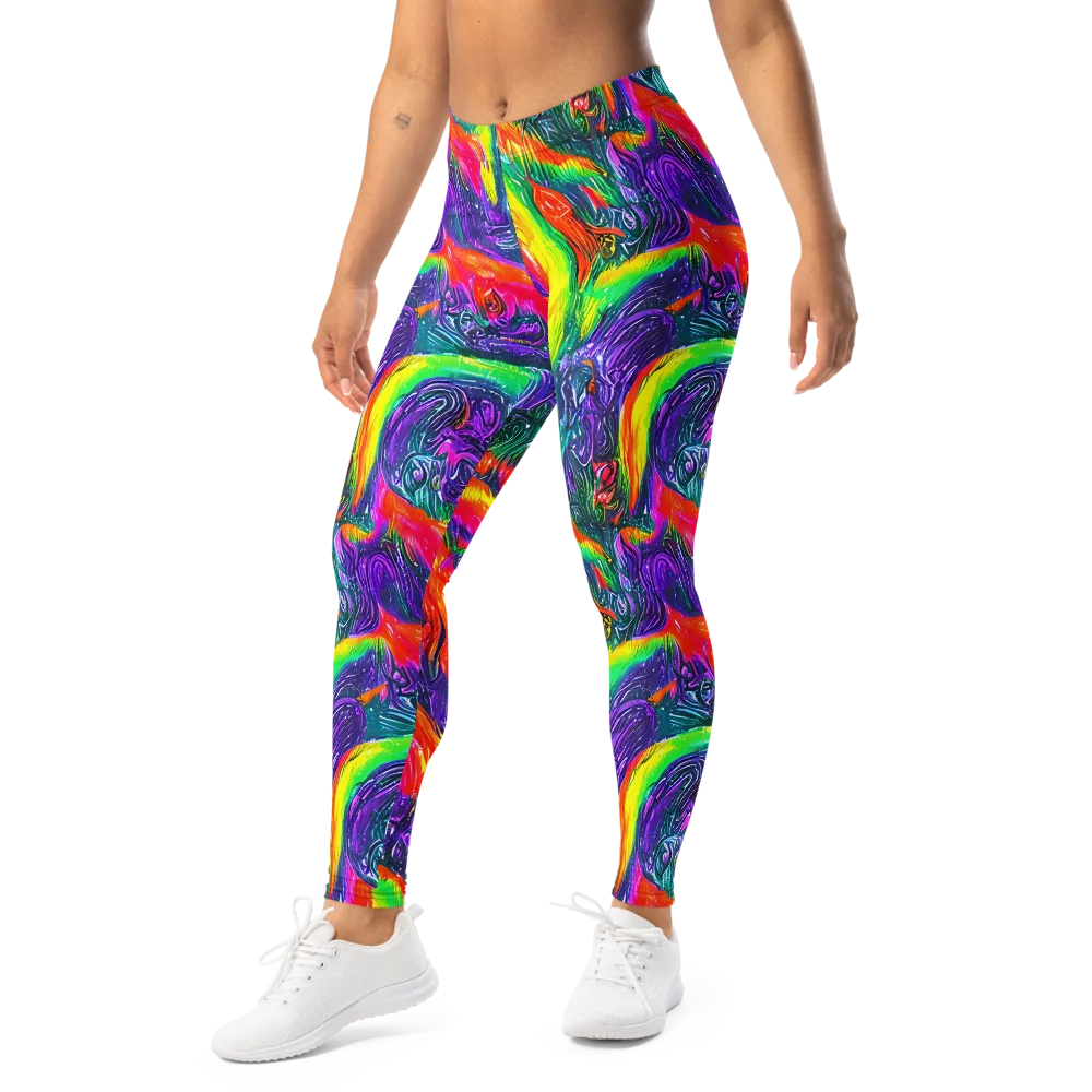 Afterglow Inferno on Leggings — Left Front
