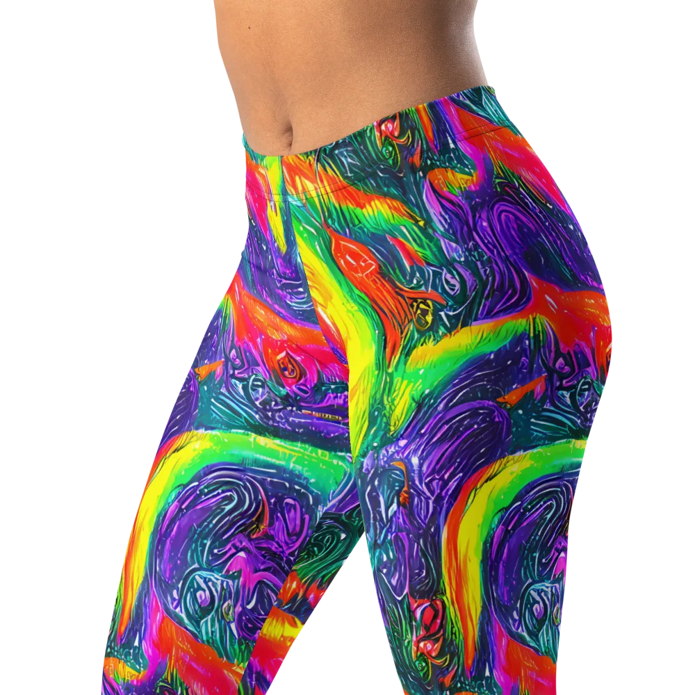 Afterglow Inferno on Leggings — Left Front