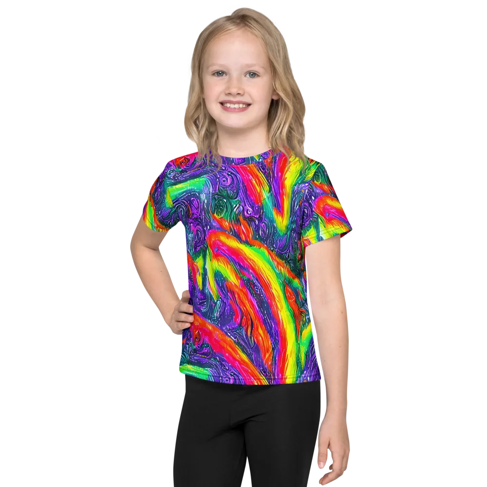 Afterglow Inferno on Kids Crew Neck T-Shirt — Front