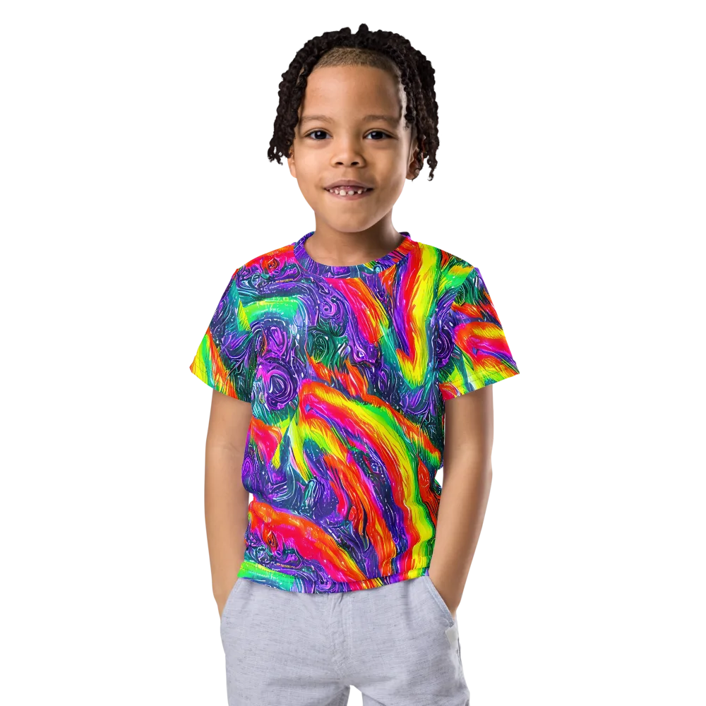 Afterglow Inferno on Kids Crew Neck T-Shirt — Front