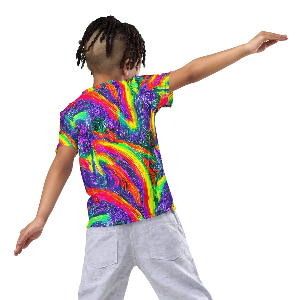 Afterglow Inferno on Kids Crew Neck T-Shirt — Back