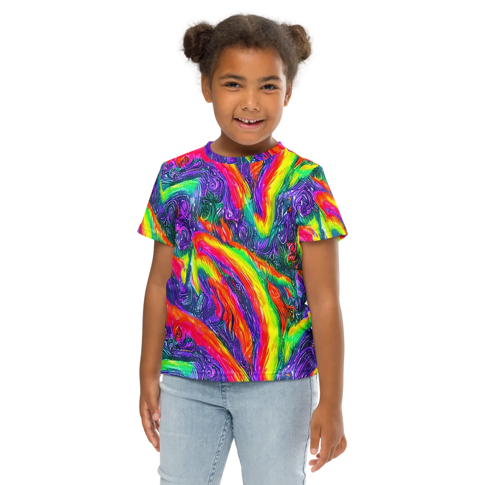 Afterglow Inferno on Kids Crew Neck T-Shirt — Front