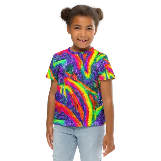 Afterglow Inferno on a Kids Crew Neck T-Shirt