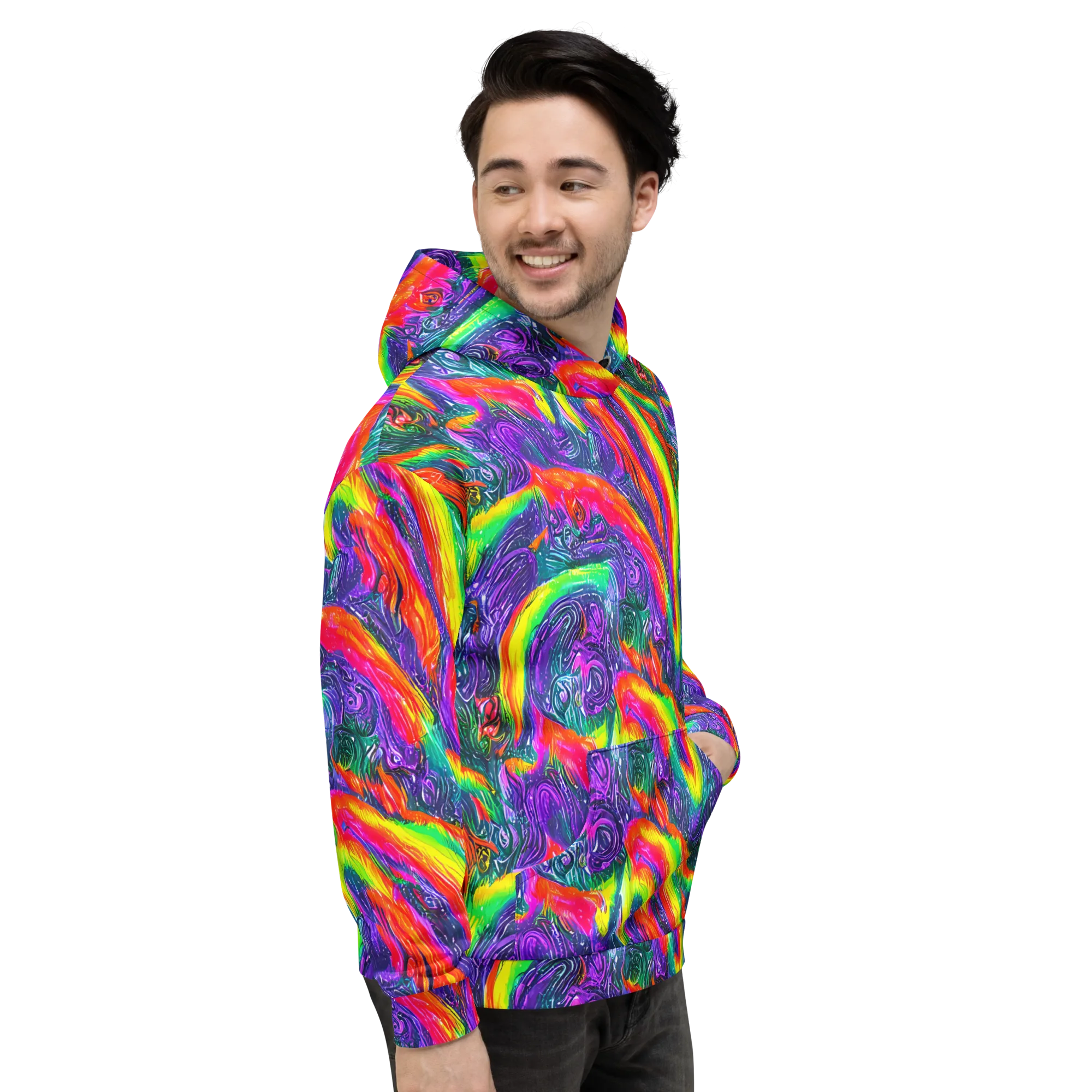 Afterglow Inferno on Hoodie — Right